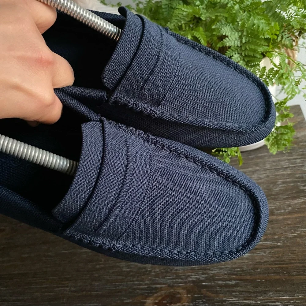 Rothy’s Mens 11 Driving Loafer The Driver in Navy Slip‎ On Loafers Navy Blue